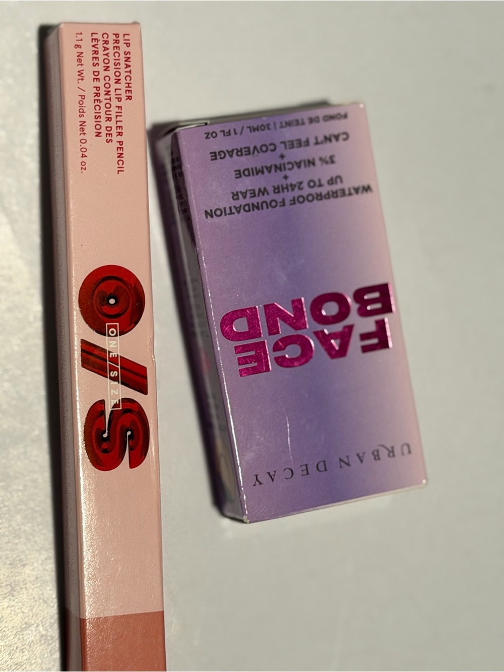 Urban Decay Face Bond & One/Size Lip Snatcher Duo in Pink and Purple